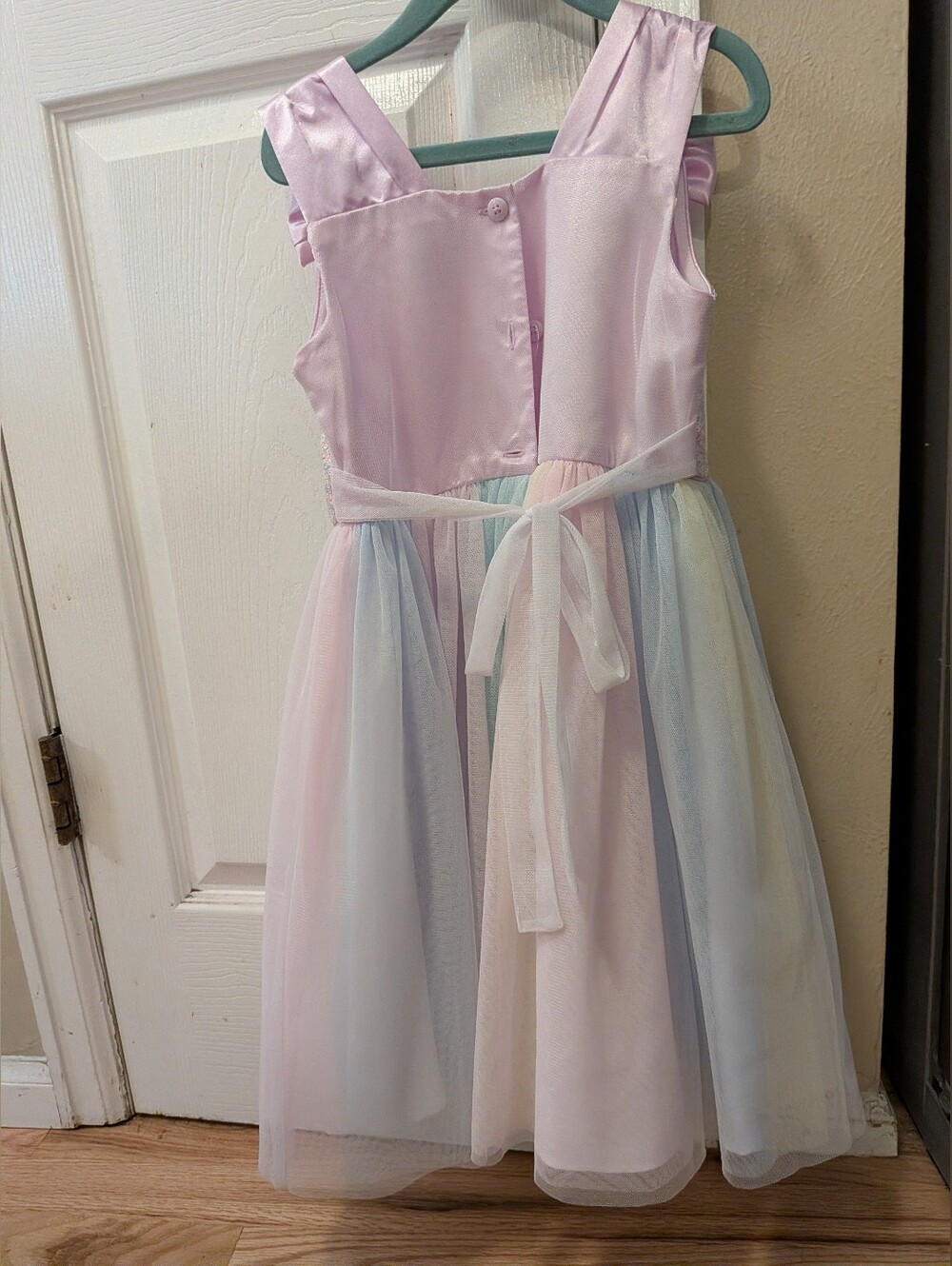 Jona Michelle Pastel Multi-Color Tulle Formal Dress
